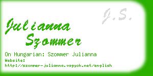 julianna szommer business card